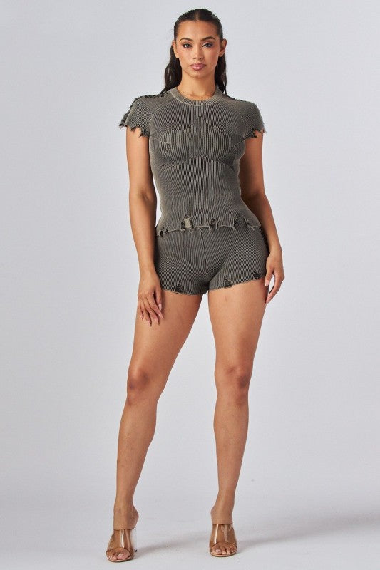Distressed About Me Short Set