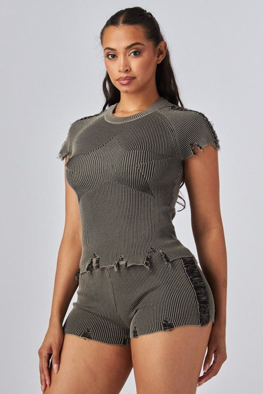 Distressed About Me Short Set
