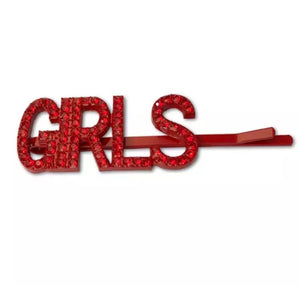 Red Rhinestone Girls Hair Pin